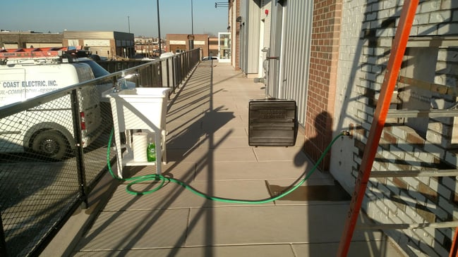 Handwashing station on job site Darryl Stones