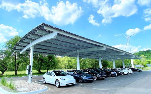 Melink Corporation's Solar Canopy Over Parking Lot